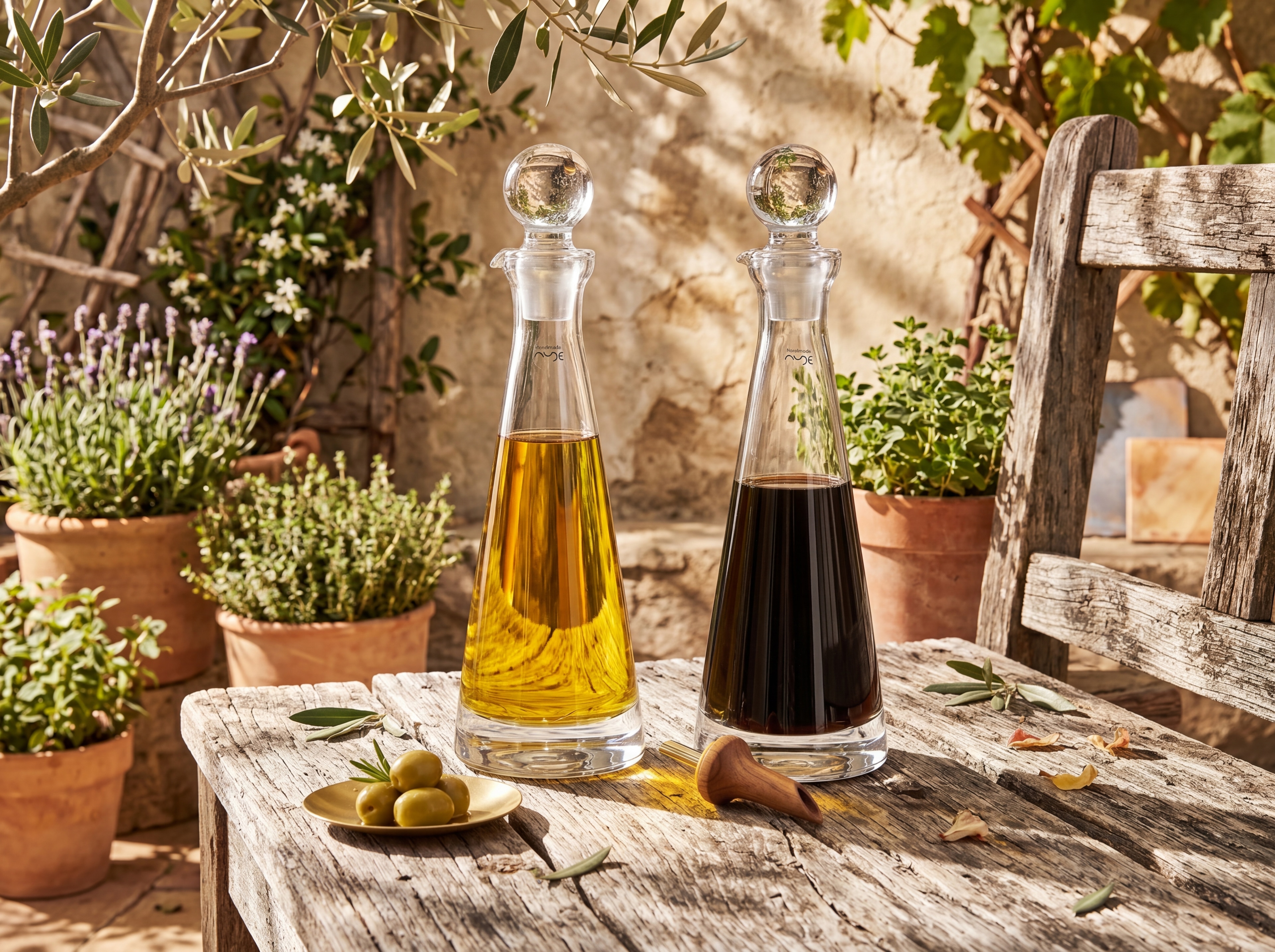 Paşabahçe Nude 90259 Oil & Vinegar Cam Yağlık & Sirkelik Seti – 2 Adet / 220 cc