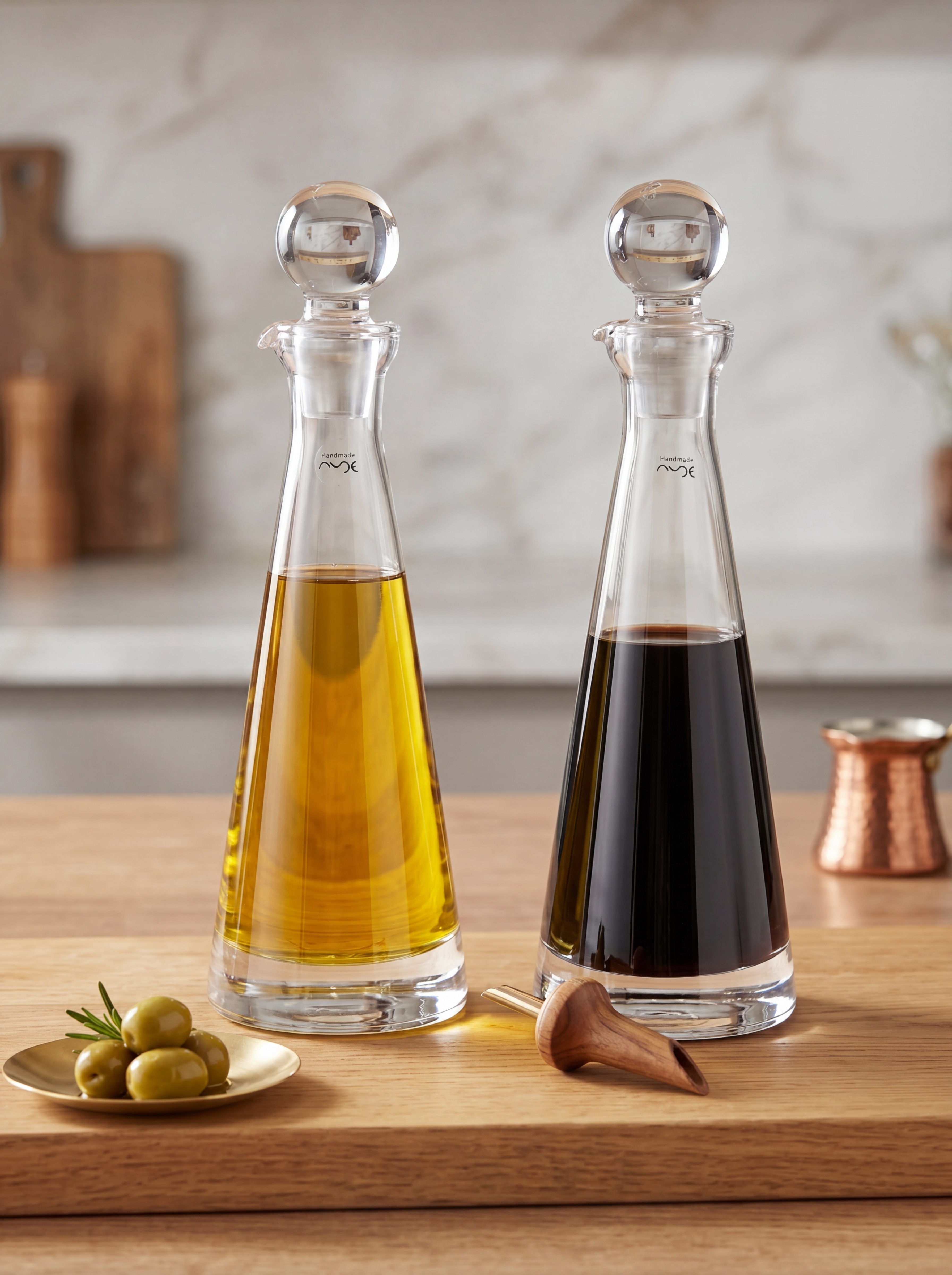 Paşabahçe Nude 90259 Oil & Vinegar Cam Yağlık & Sirkelik Seti – 2 Adet / 220 cc